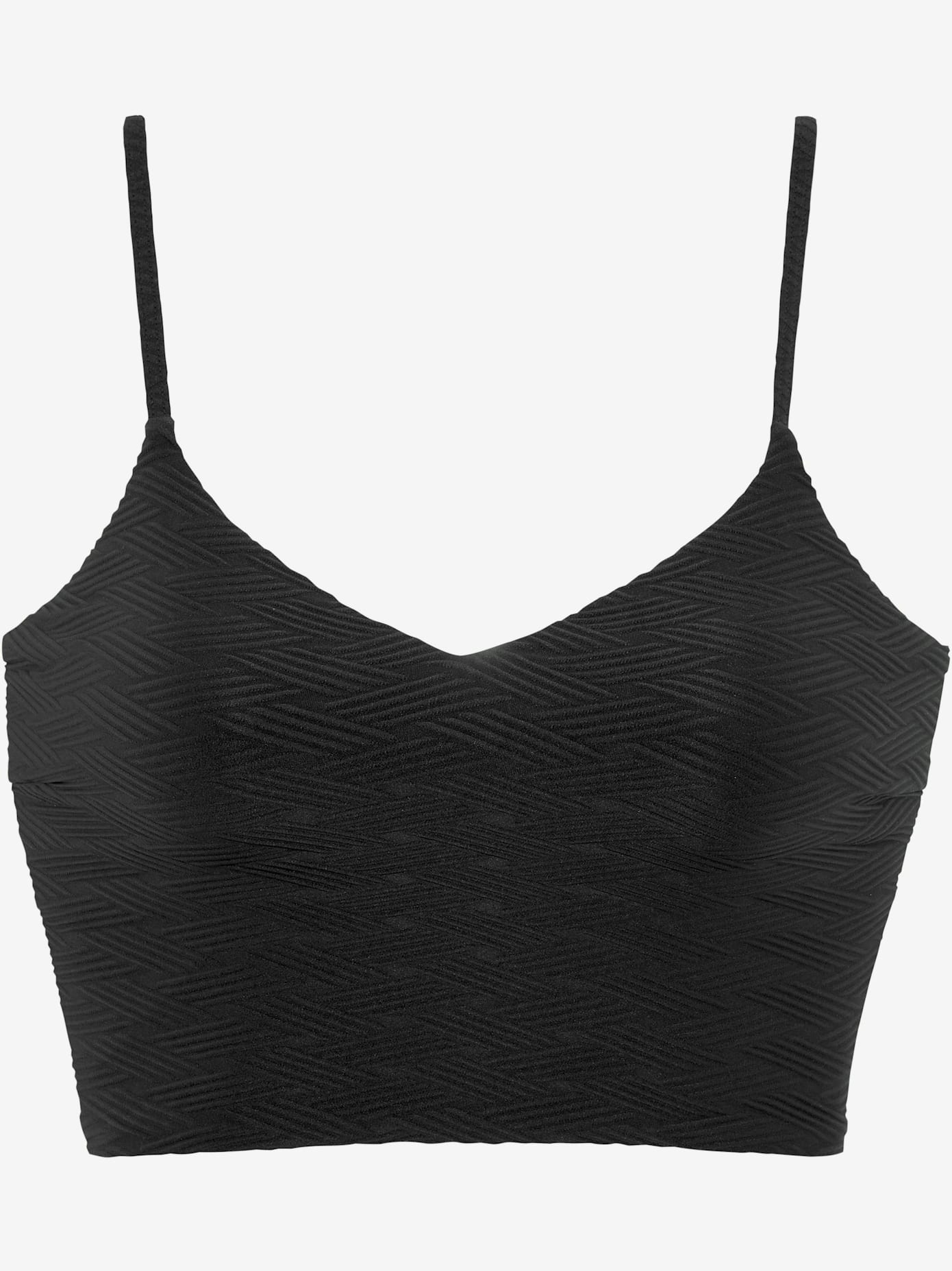 Haut de maillot de bain court matière structurée aux couleurs tendances