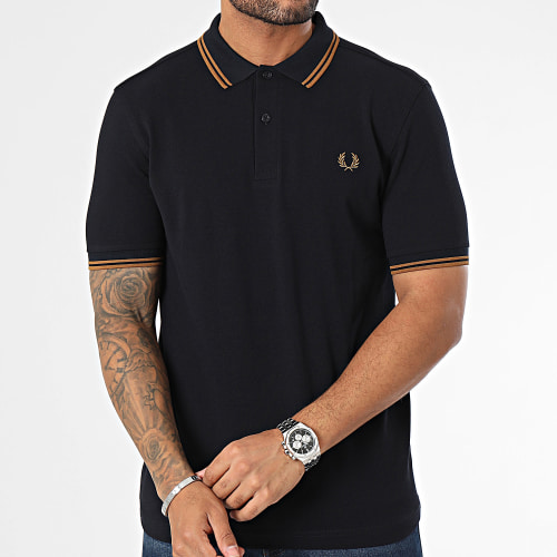 Polo Manches Courtes Twin Tipped M3600 Bleu Marine