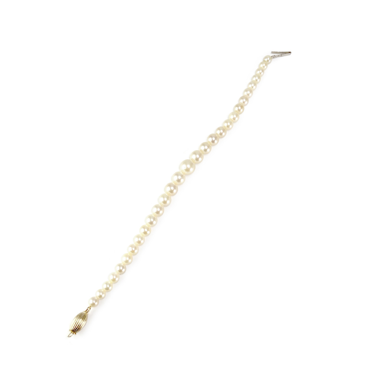 Bracelet d'occasion or 750 jaune perles de culture du Japon 19.5 cm