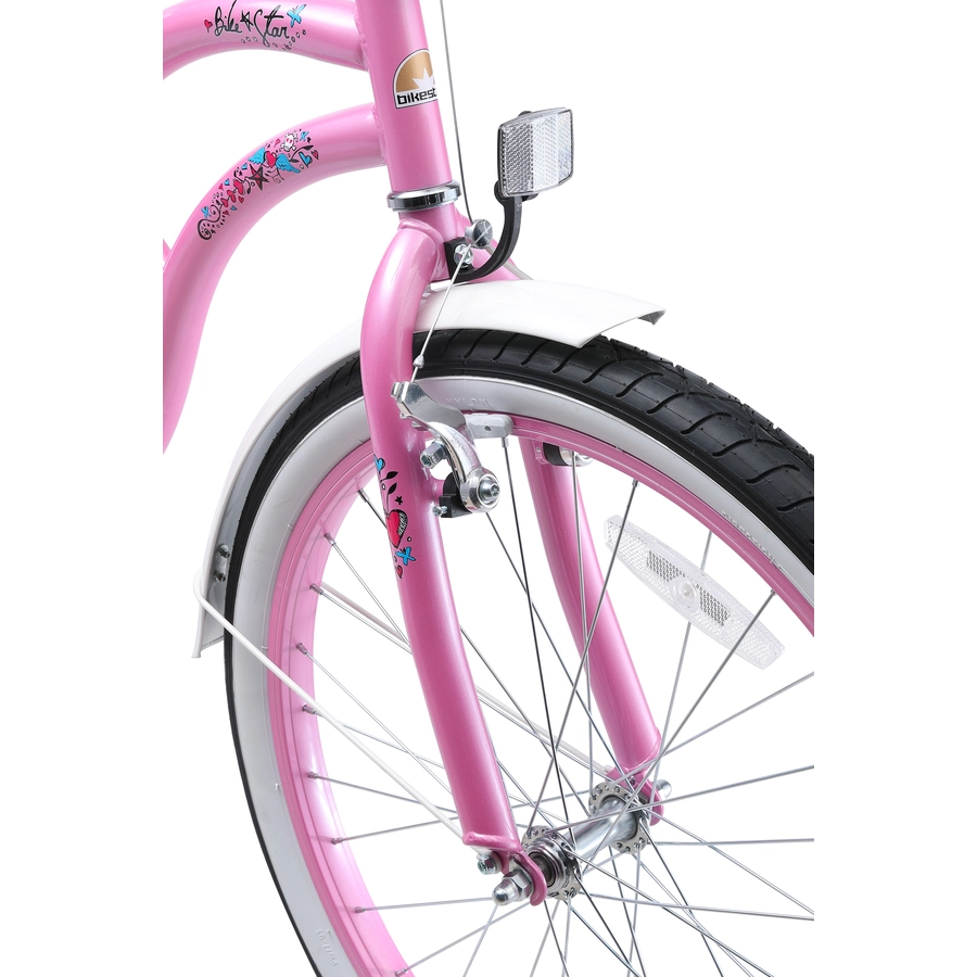 Bikestar Kinderrad 24 Zoll Cruiser pink