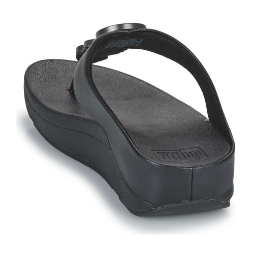 FitFlop - HALO METALLIC-TRIM TOE-POST SANDALS - Noir