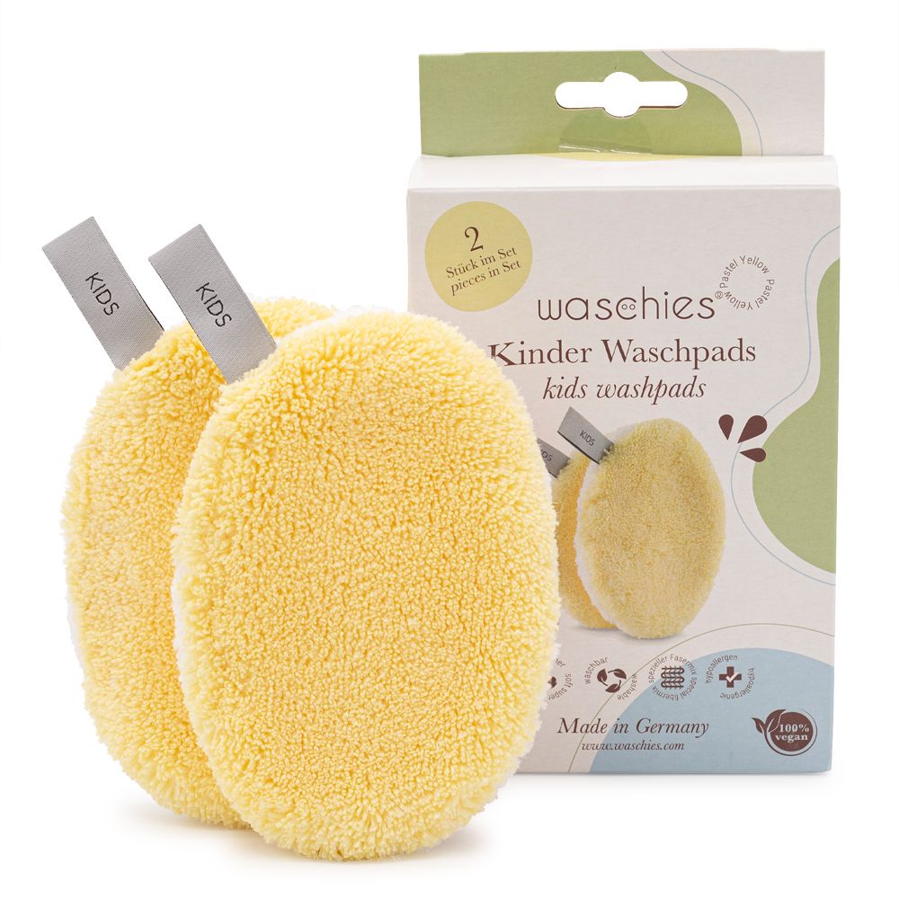 waschies supersofte Waschpads Kinder & Babys 2er Set Pastel Yellow