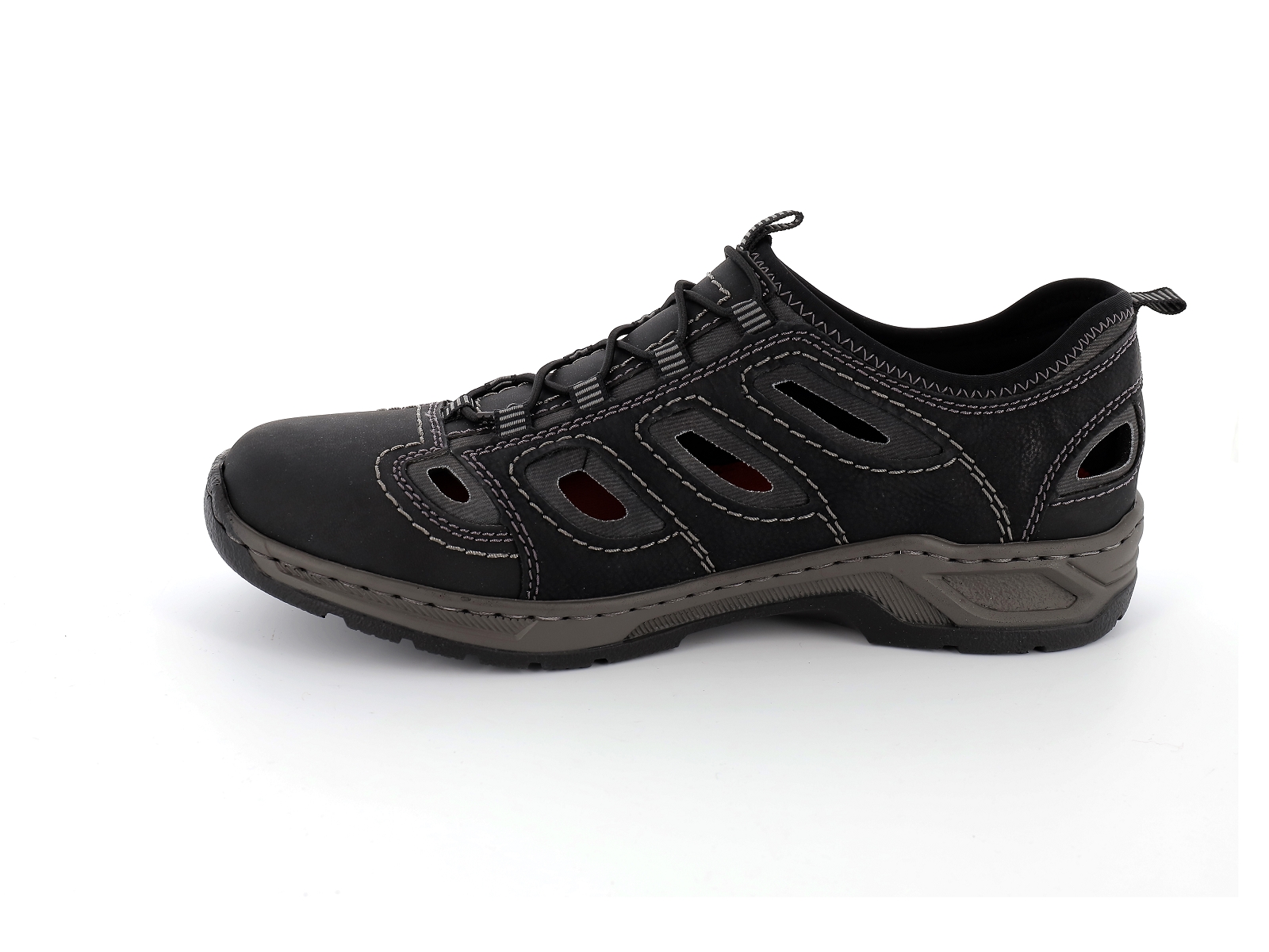 Rieker-14266 Synthétique Noir