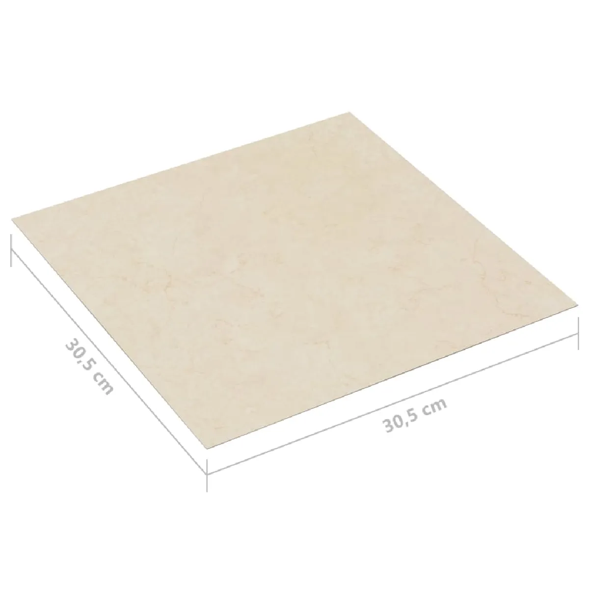 vidaXL Dalles de plancher autoadhésives 20 pcs - Beige