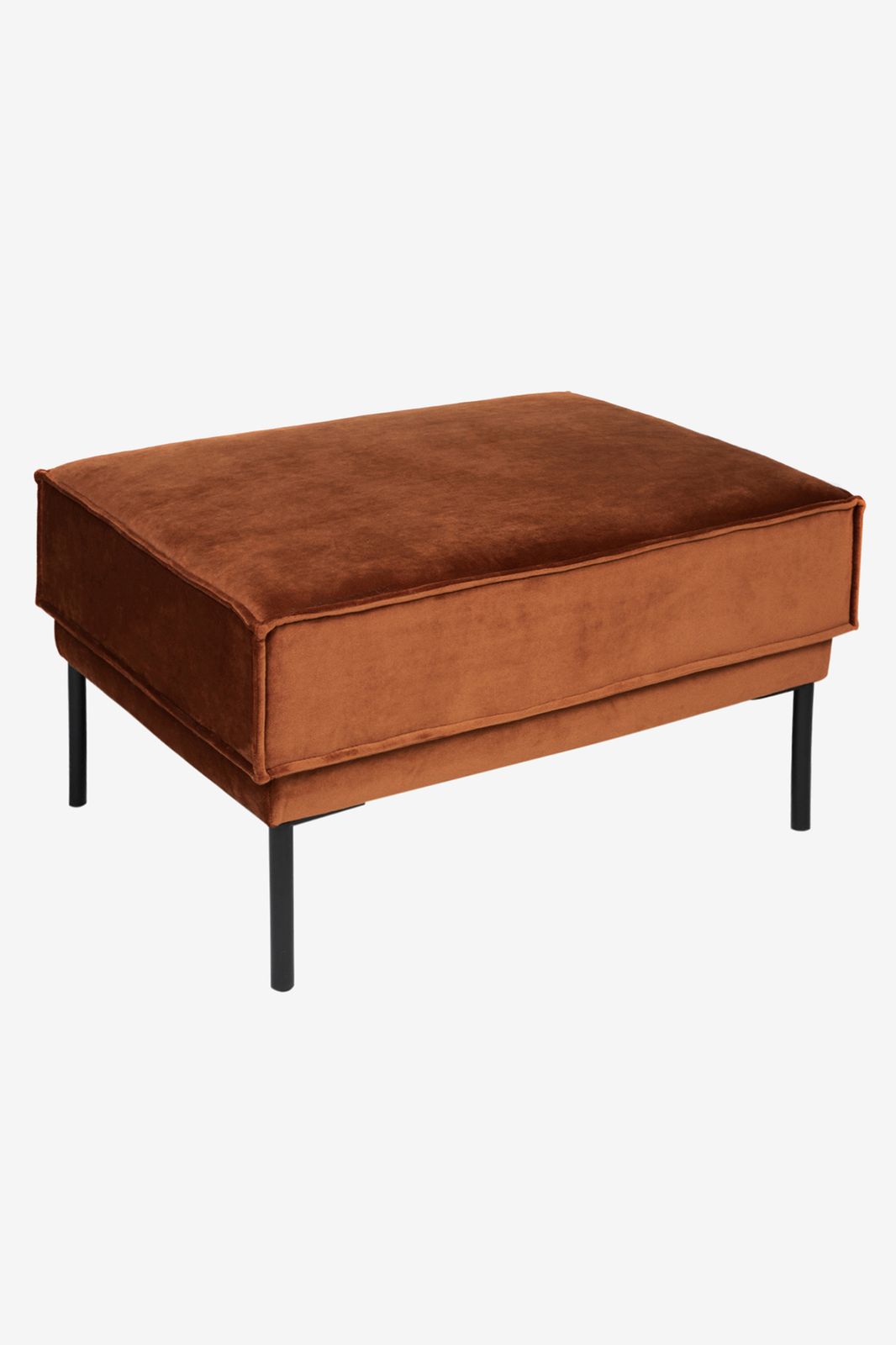 The Duchess velvet hocker roest