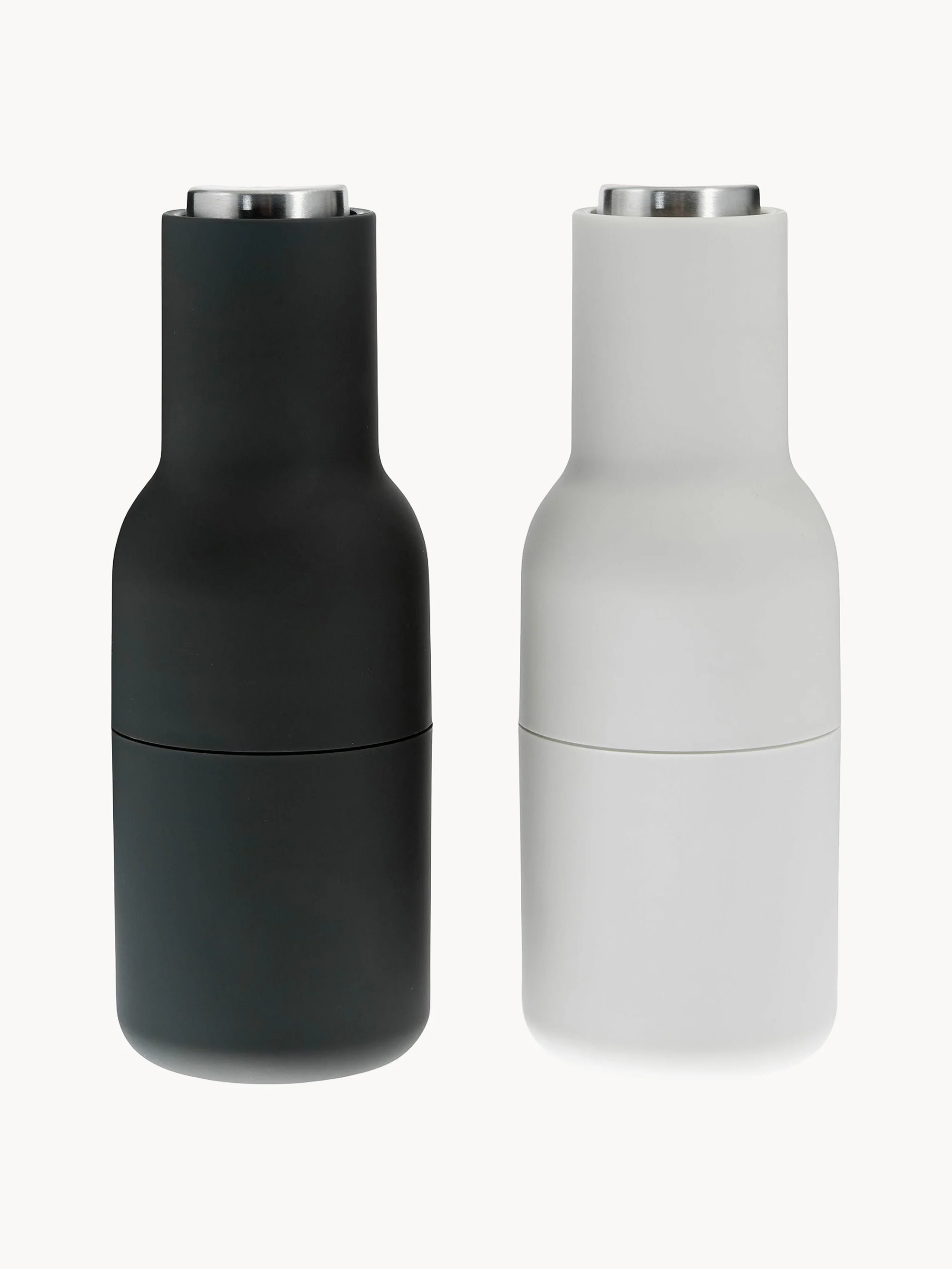 Zout- en peperstrooier Bottle Grinder met roestvrijstalen deksels, 2-delig