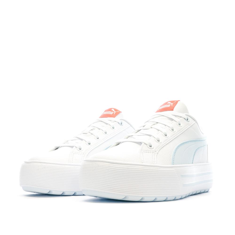 Puma Baskets Blanc/Bleu Plateforme Femme Puma Kaia 2.0