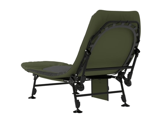 VIDAXL - Chaise longue Lit de pêche avec pieds à boue réglables pliable vert