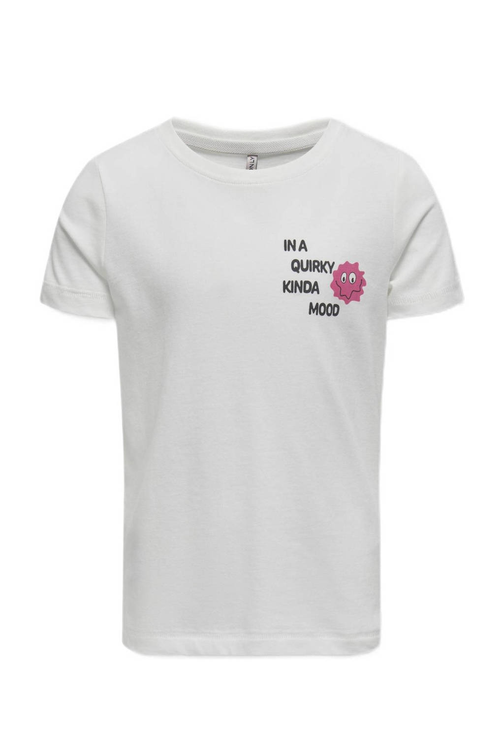ONLY T-shirt KOGLANA met backprint offwhite