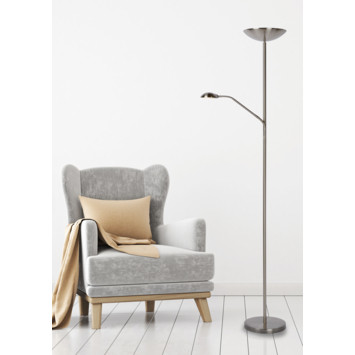 Lucide vloerlamp Zenith nikkel