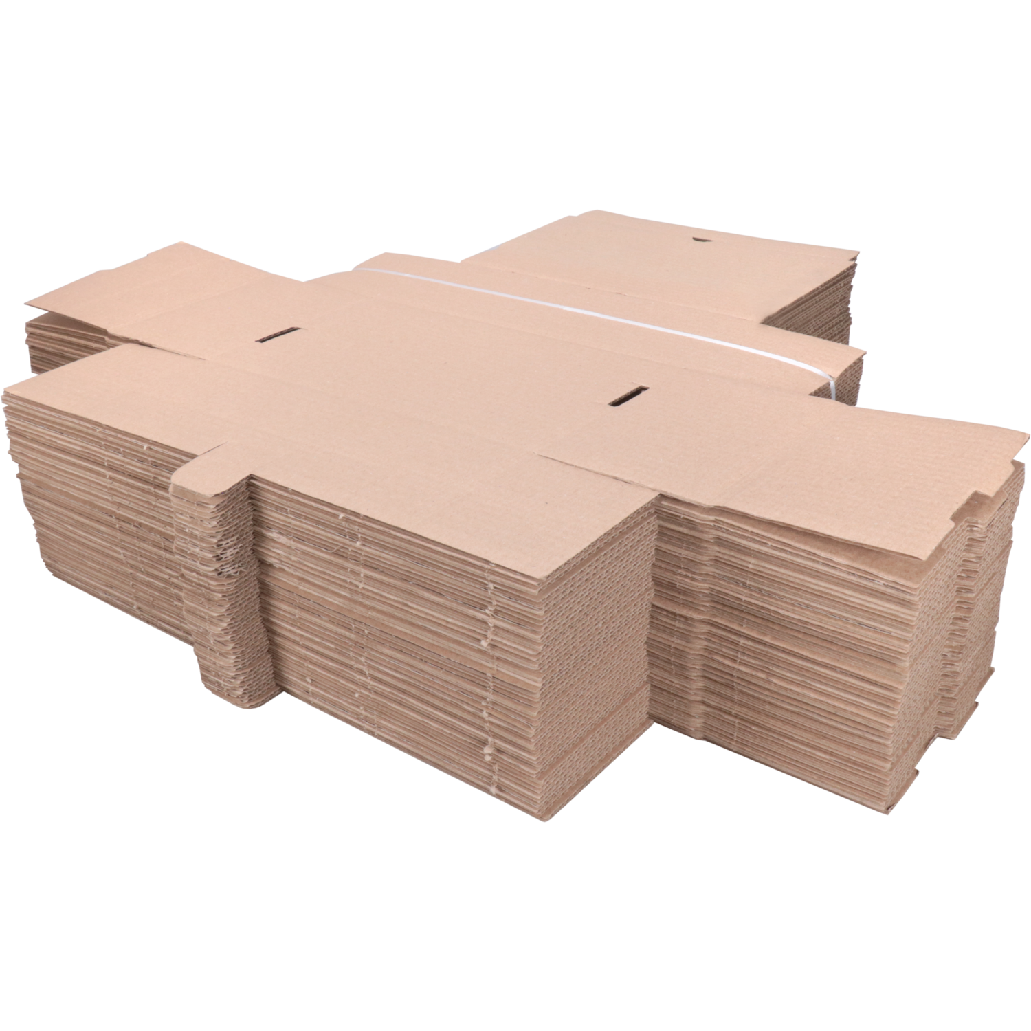 Vouwdoos, golfkarton, 250x150x100mm, met insteekklep, enkele golf, bruin
