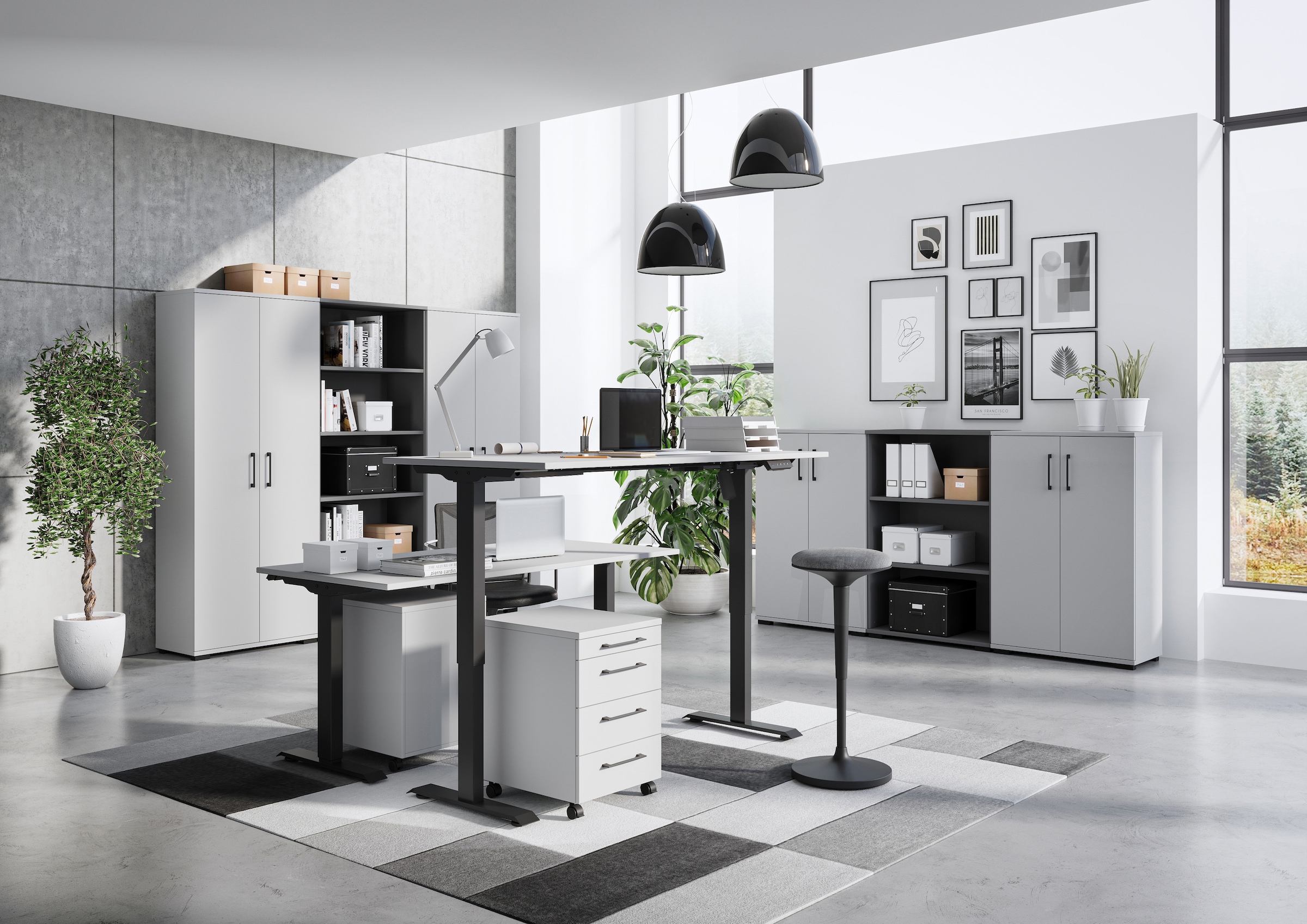 GERMANIA Schreibtisch »GW-Profi 3.0« höhenverstellbar (70- 80 cm), in 2 Breiten, Made in Germany