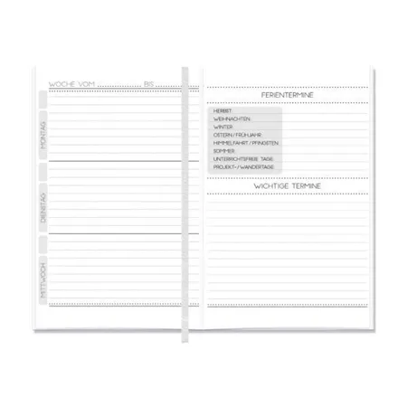 Roth WOW!Timer, 15,5x20,5 cm, immerwährend, Glitter, 1 Woche 2 Seiten, Marilyn
