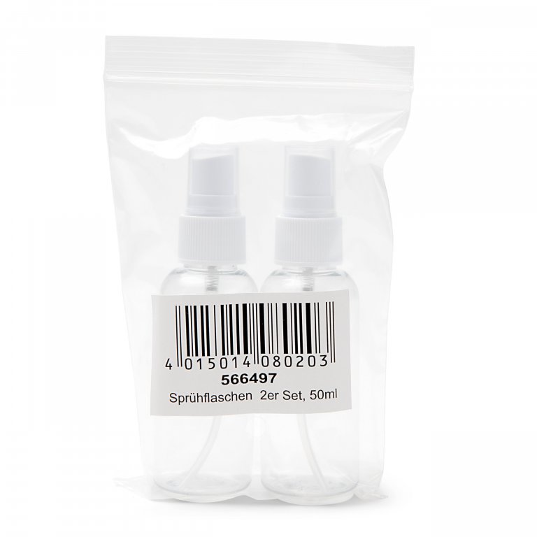 Rundflasche Kunststoff mit Sprühkopf, Set