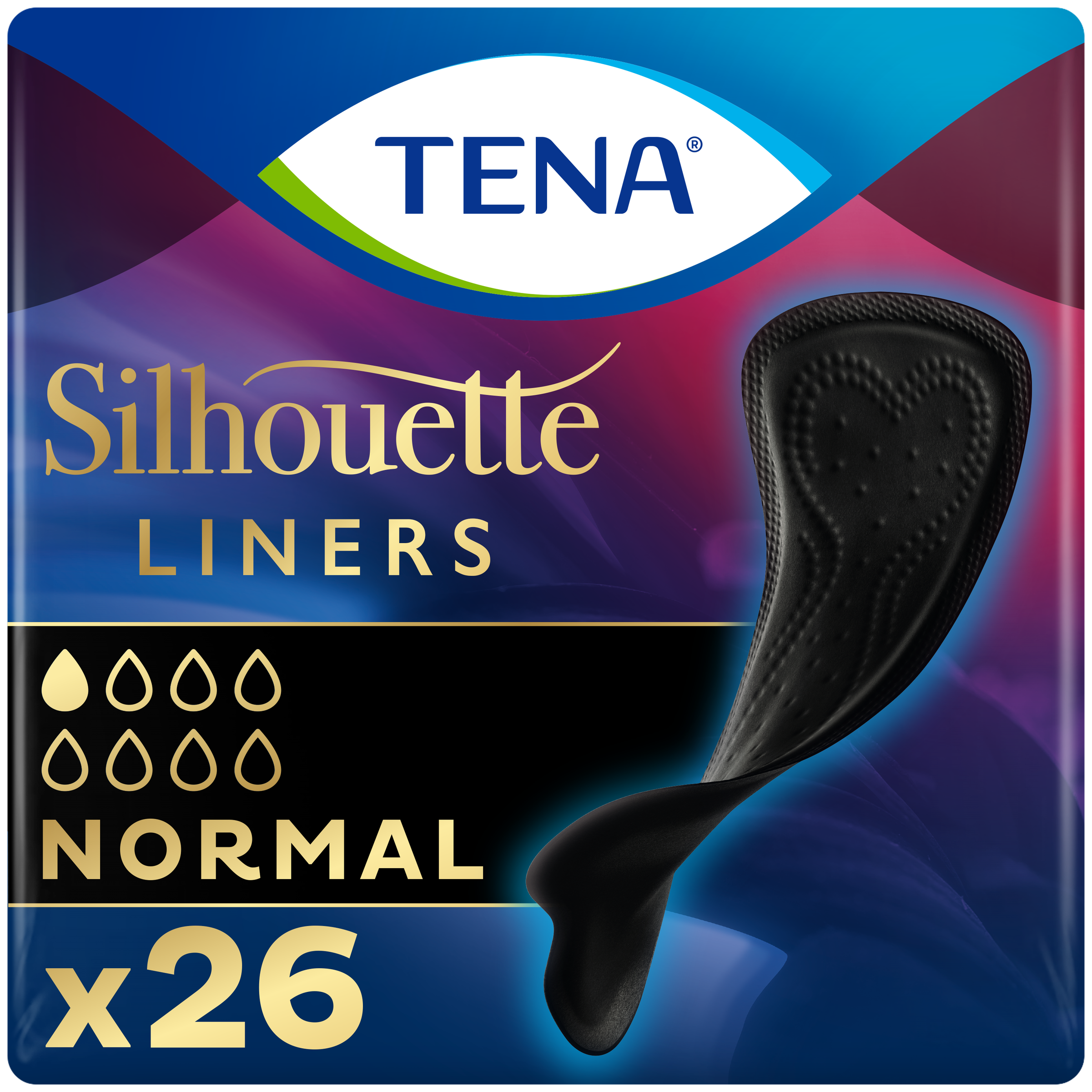 Tena Silhouette noir liner (26 stuks)
