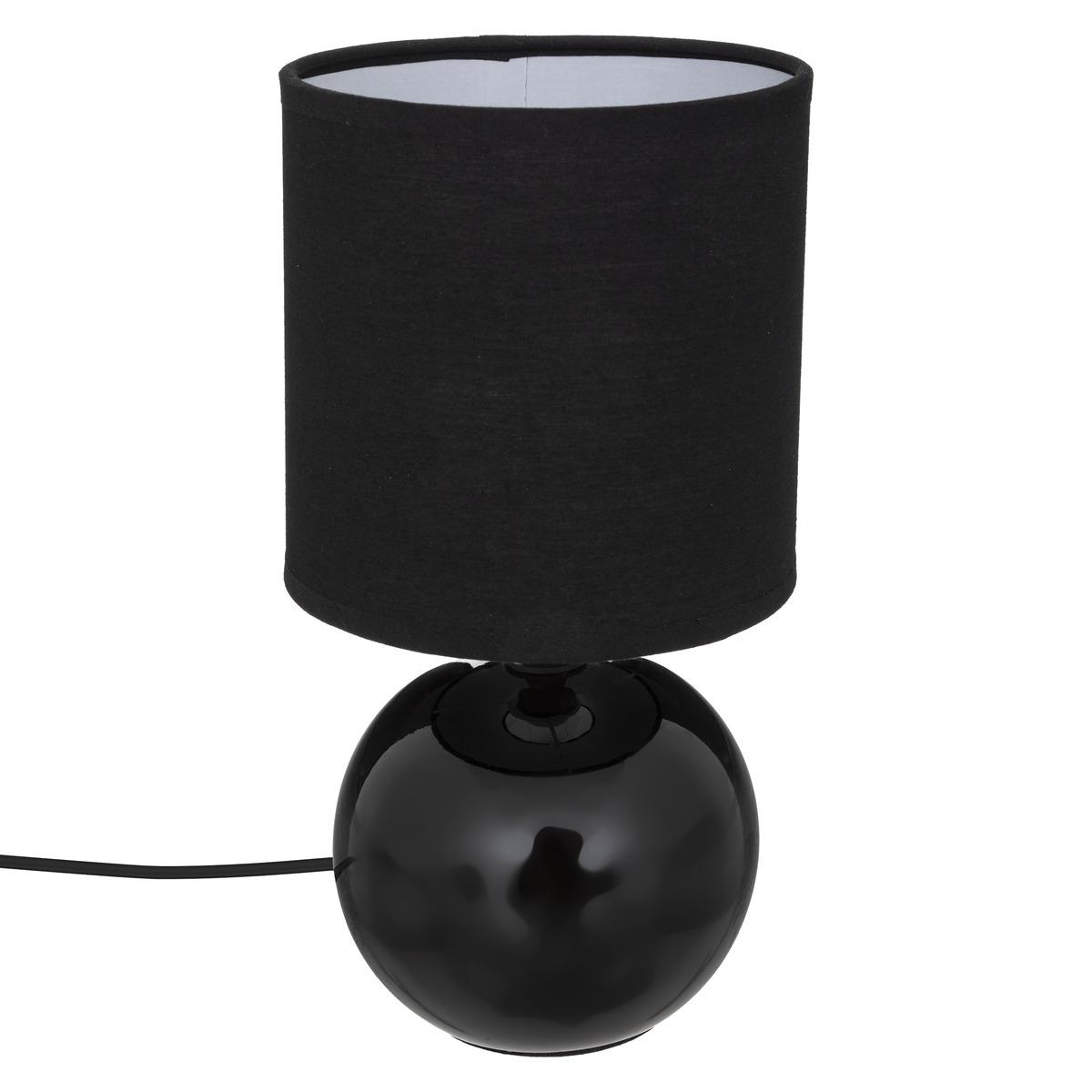 LAMPE BOULE TIMEO NOIR H.25CM