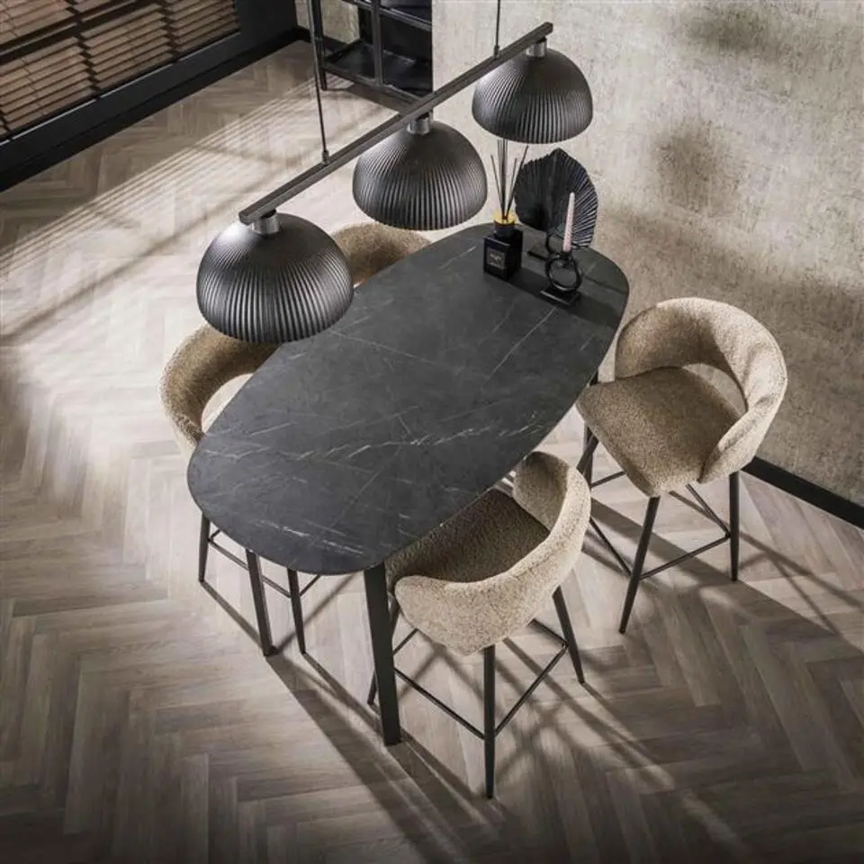 Hoyz Collection - Bartafel Deens Ovaal - 3D Zwart Bruin