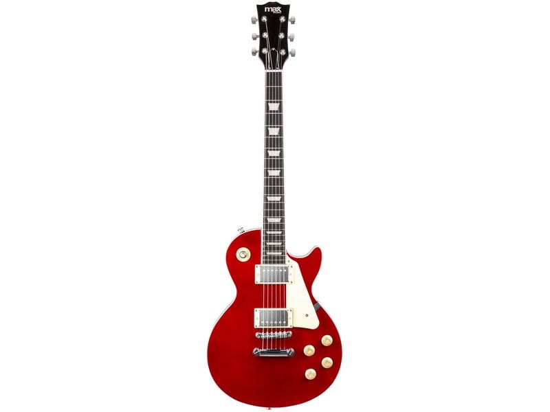 MAX E-Gitarre GigKit LP Style Rot E-Gitarre mit Zubehör