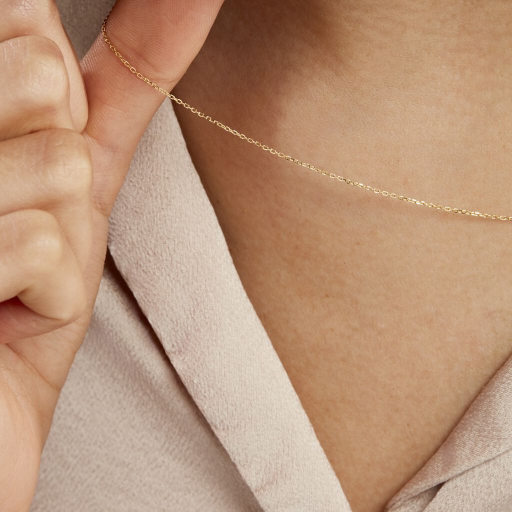 Chaîne Igoa Maille Forçat Diamantee Or Jaune