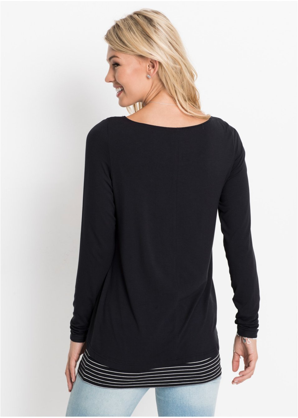 T-shirt long manches longues en double épaisseur