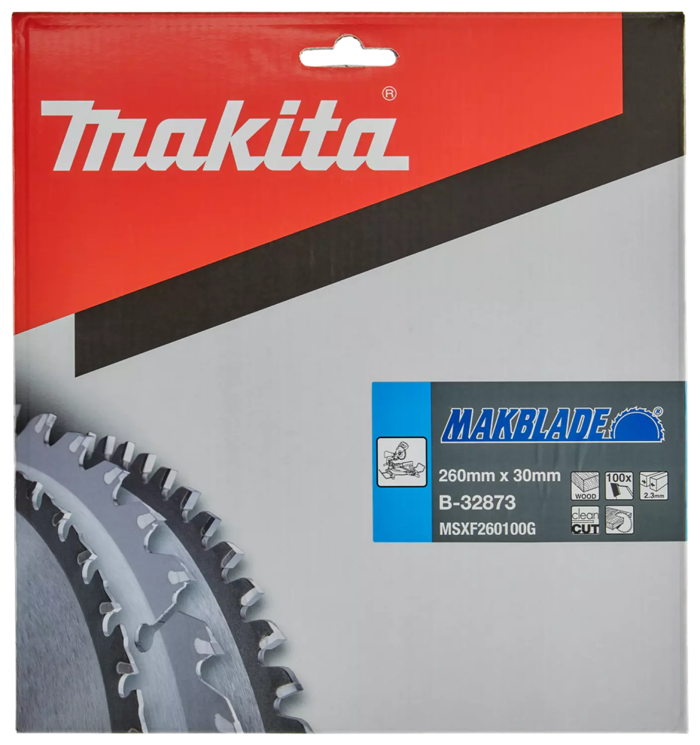 Makita B-32873 Makblade Afkortzaagblad - 260x30x2,3 - 100T - Hout