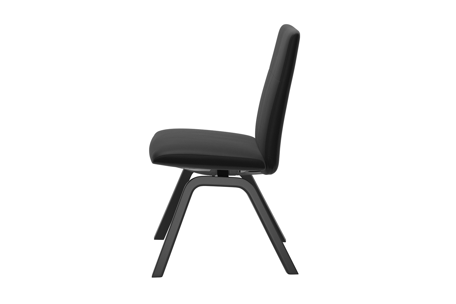 Chilli spisestol Hud Paloma Black. Lav rygg med sortlakkert D200 understell