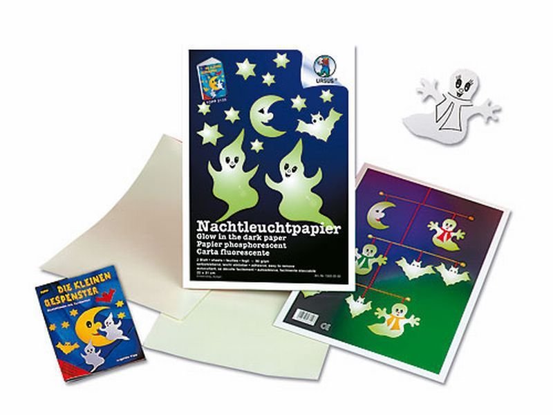 Bastelmappe Nachtleuchtpapier, selbstklebend