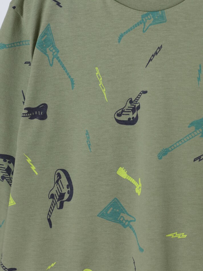 Conjunto de pijama estampado - Cáqui