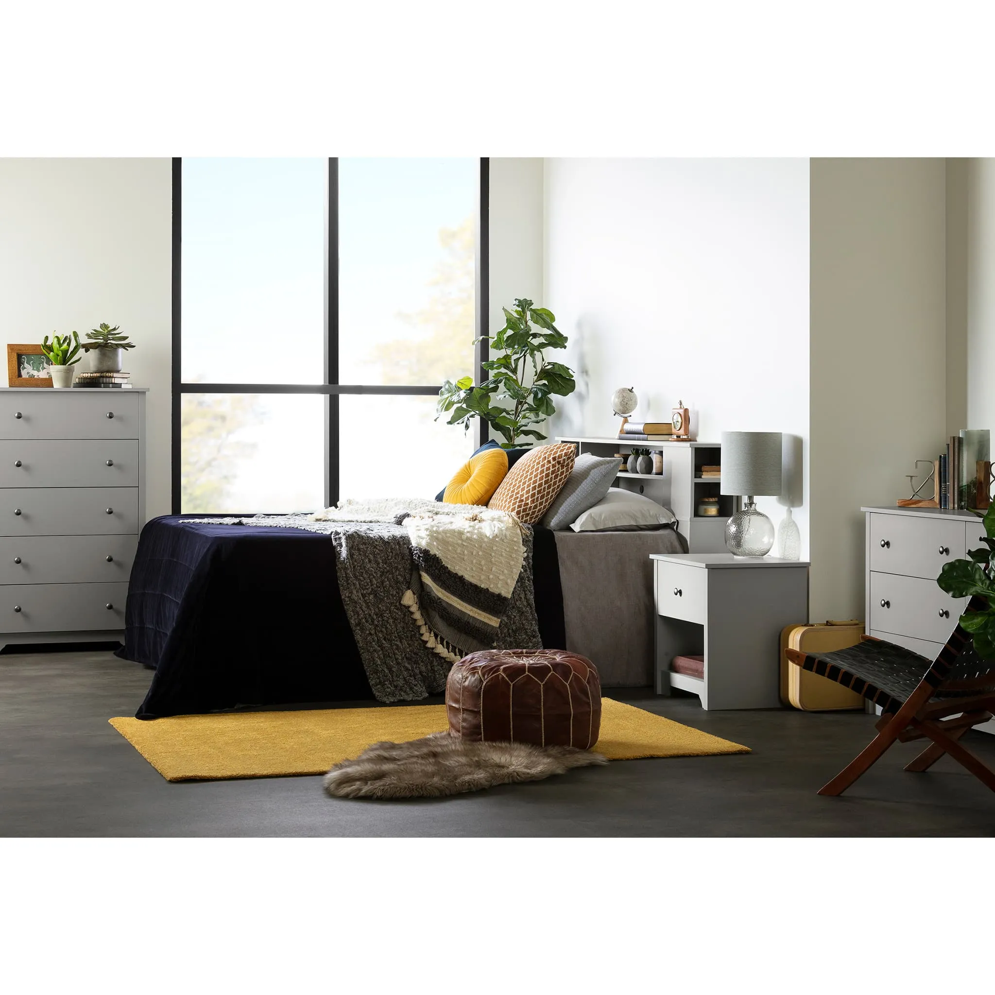South Shore Commode 5 Tiroirs - Vito Gris clair