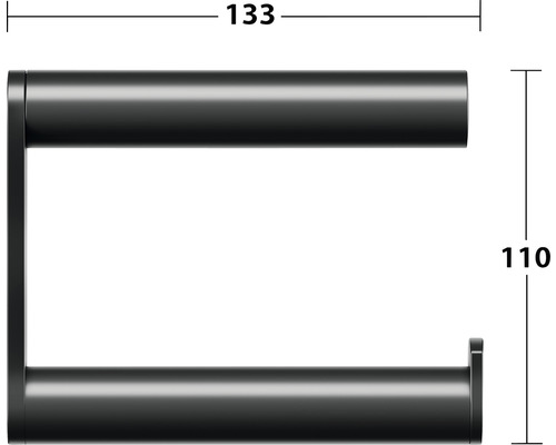 Toiletrolhouder KEUCO Plan Black Selection mat zwart 14962370000