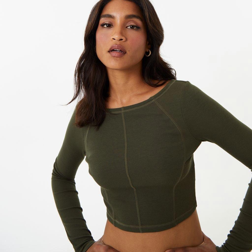 Jack Wills JW Long Sleeve Wide Neck Top
