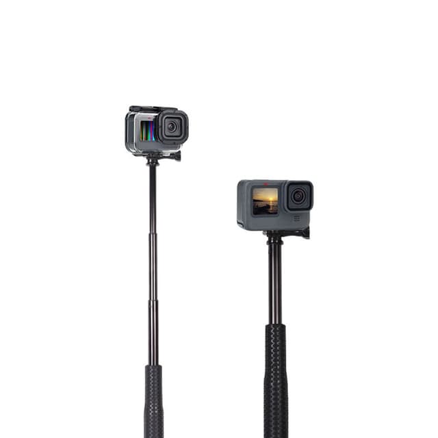 Udtrækkelig Selfie Stick til GoPro og kameraer (sort) M