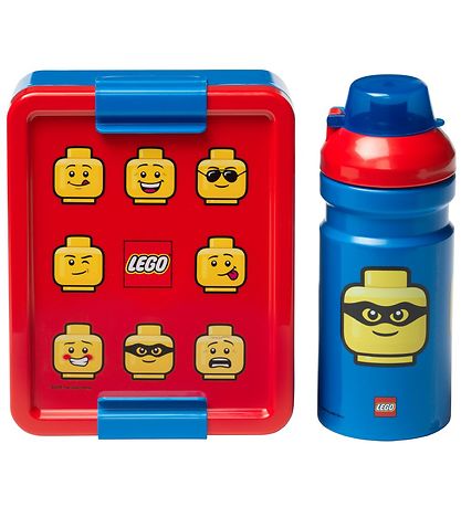 LEGO? Storage Madkasse/Drikkedunk - Iconic - Blå/R?d