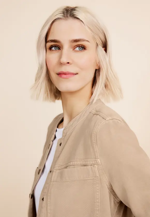 Kurze Jeansjacke - sand soft washed