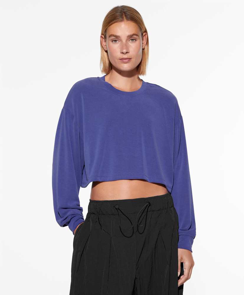 Moletom cropped de modal
