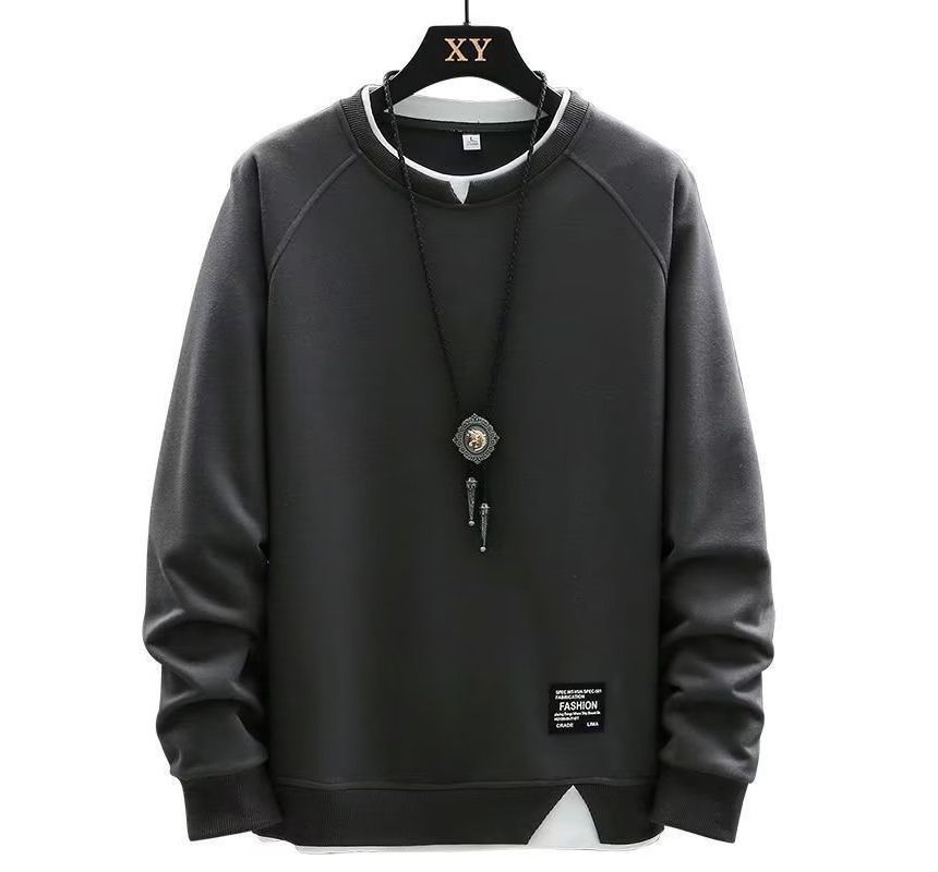 Acrius - Sweatshirt met lange mouwen, ronde hals en belettering