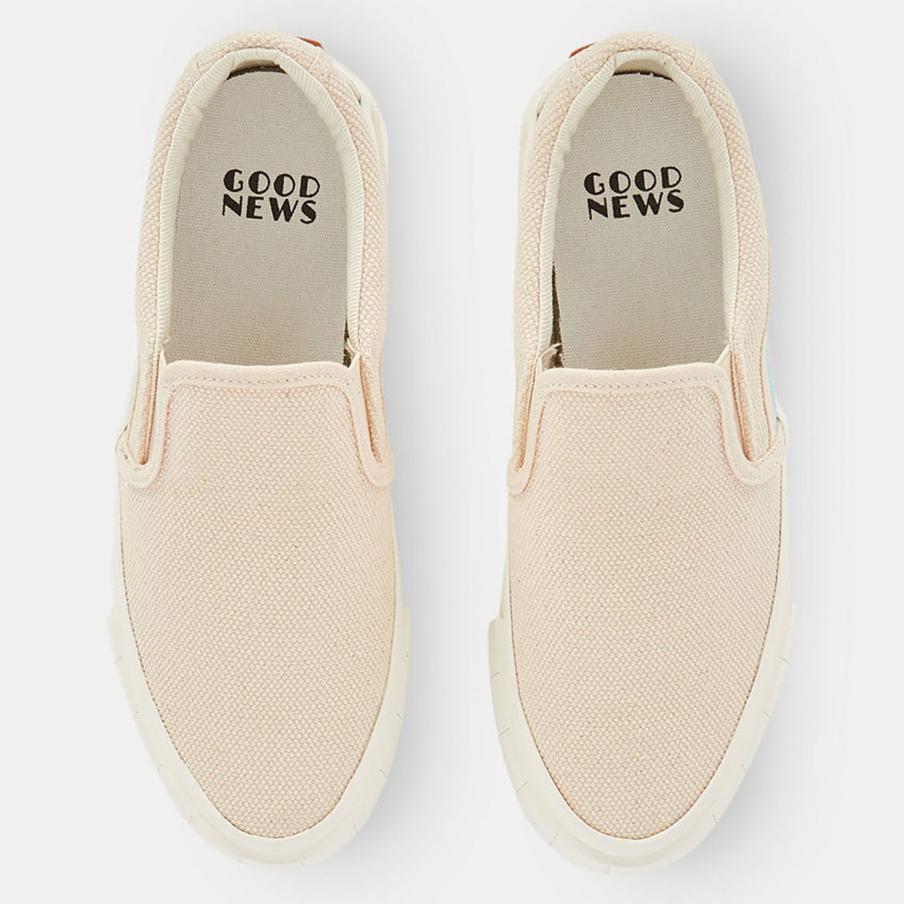 Good News Slip On en Coton Bio Courtney beige/bleu