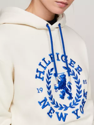 Moletom com capuz de corte regular com o logotipo TH Crest