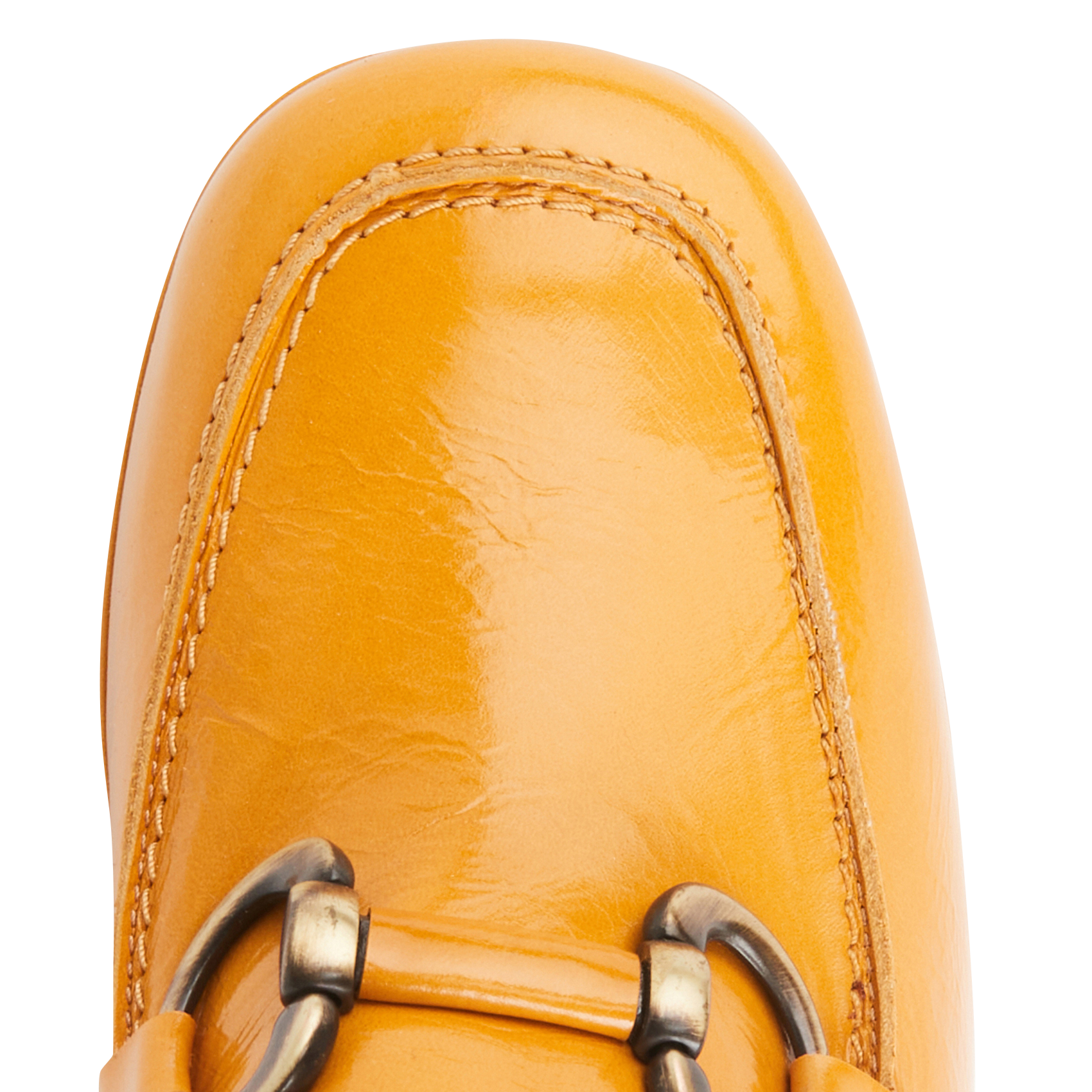 ALPA - Mocassins à talons en cuir| Jaune