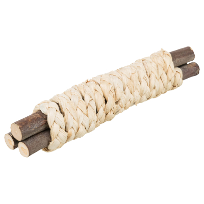 Trixie Nagerspielzeug Hölzer mit Stroh 15x3cm