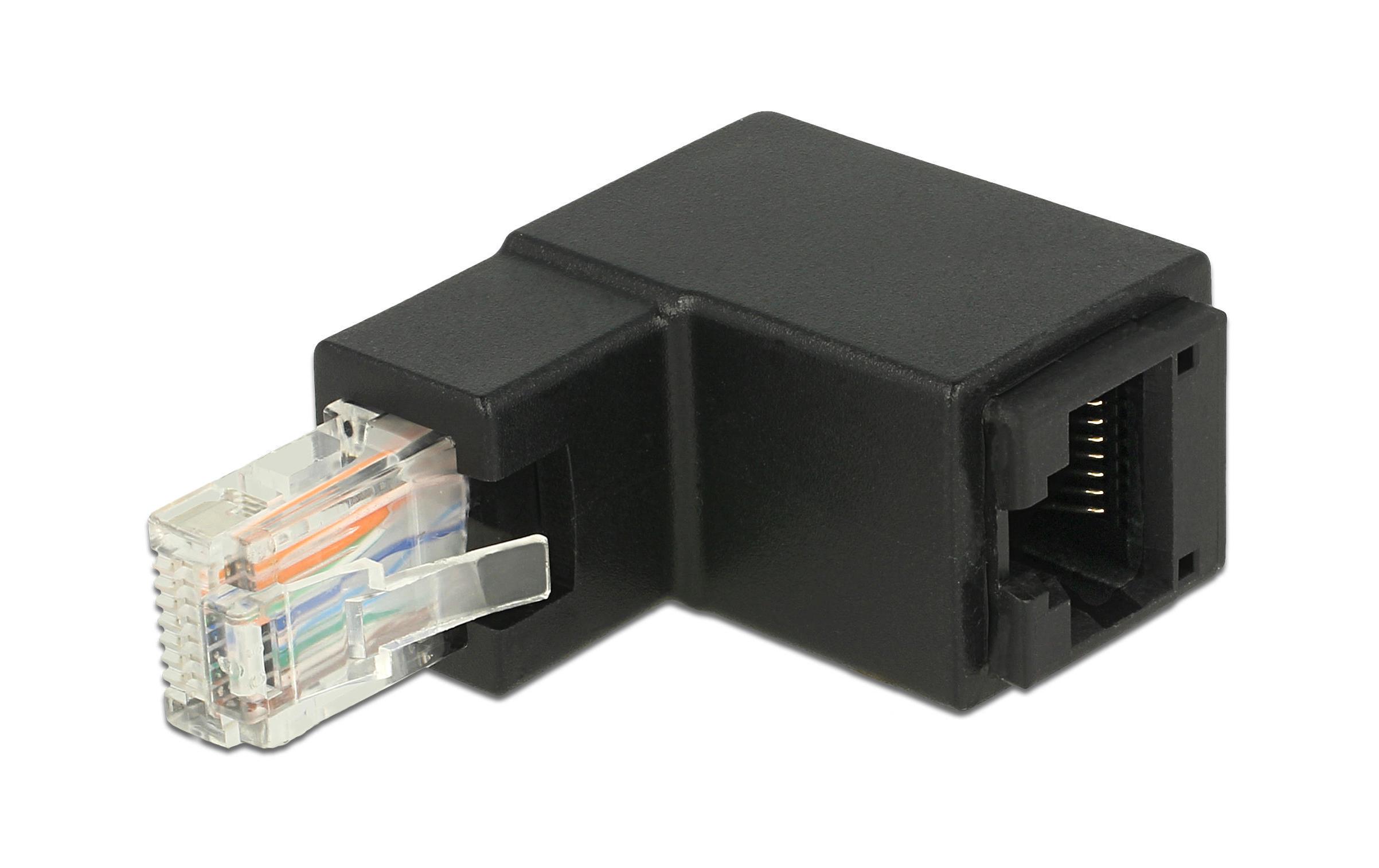 Winkeladapter 90° RJ45 oben, Cat.6 UTP 1 StückKupplung