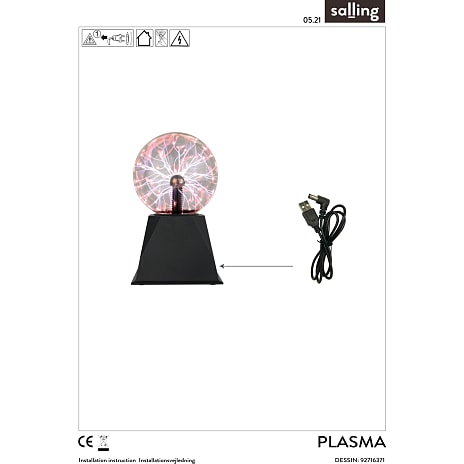 Plasma lampe - berøringsfølsom