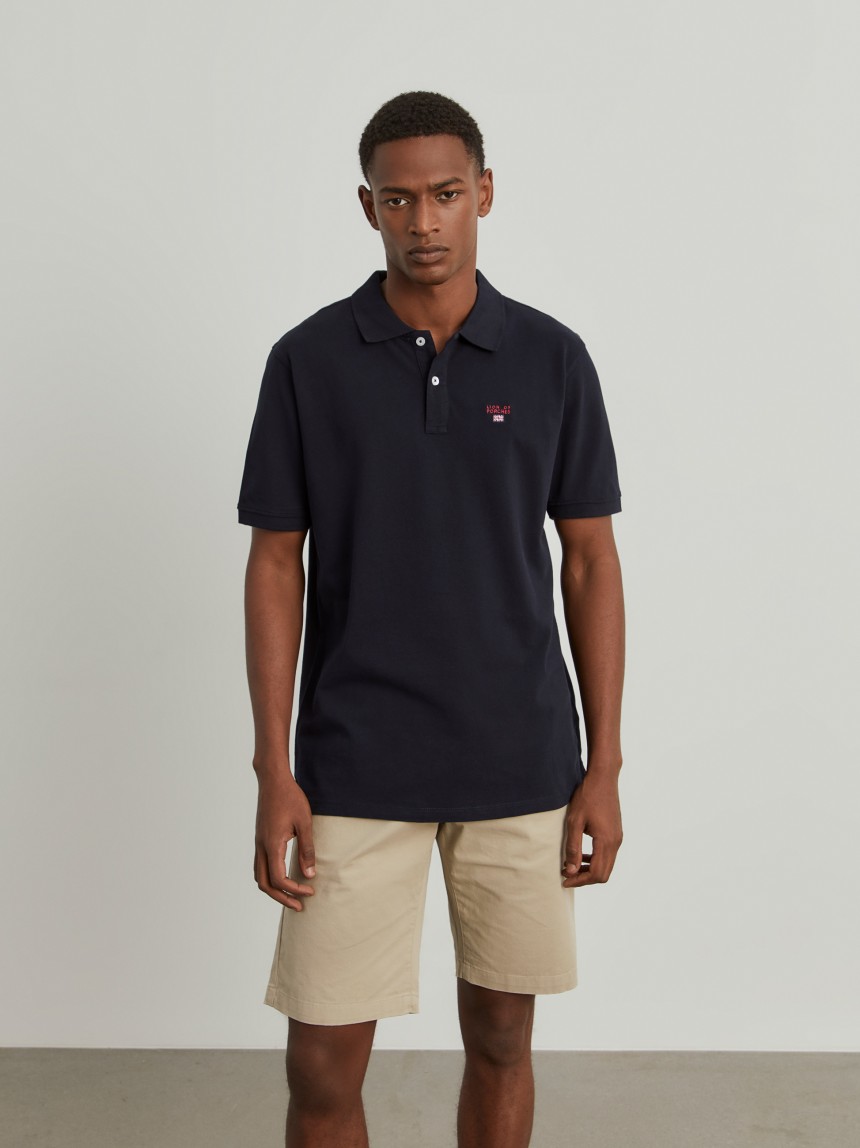 Polo regular fit 100% algodão