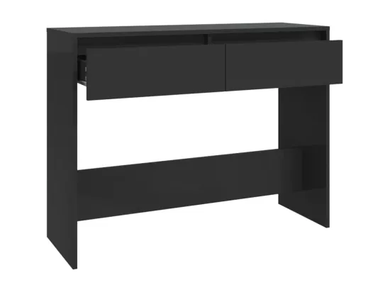 Table console Noir 100x35x76,5 cm Aggloméré