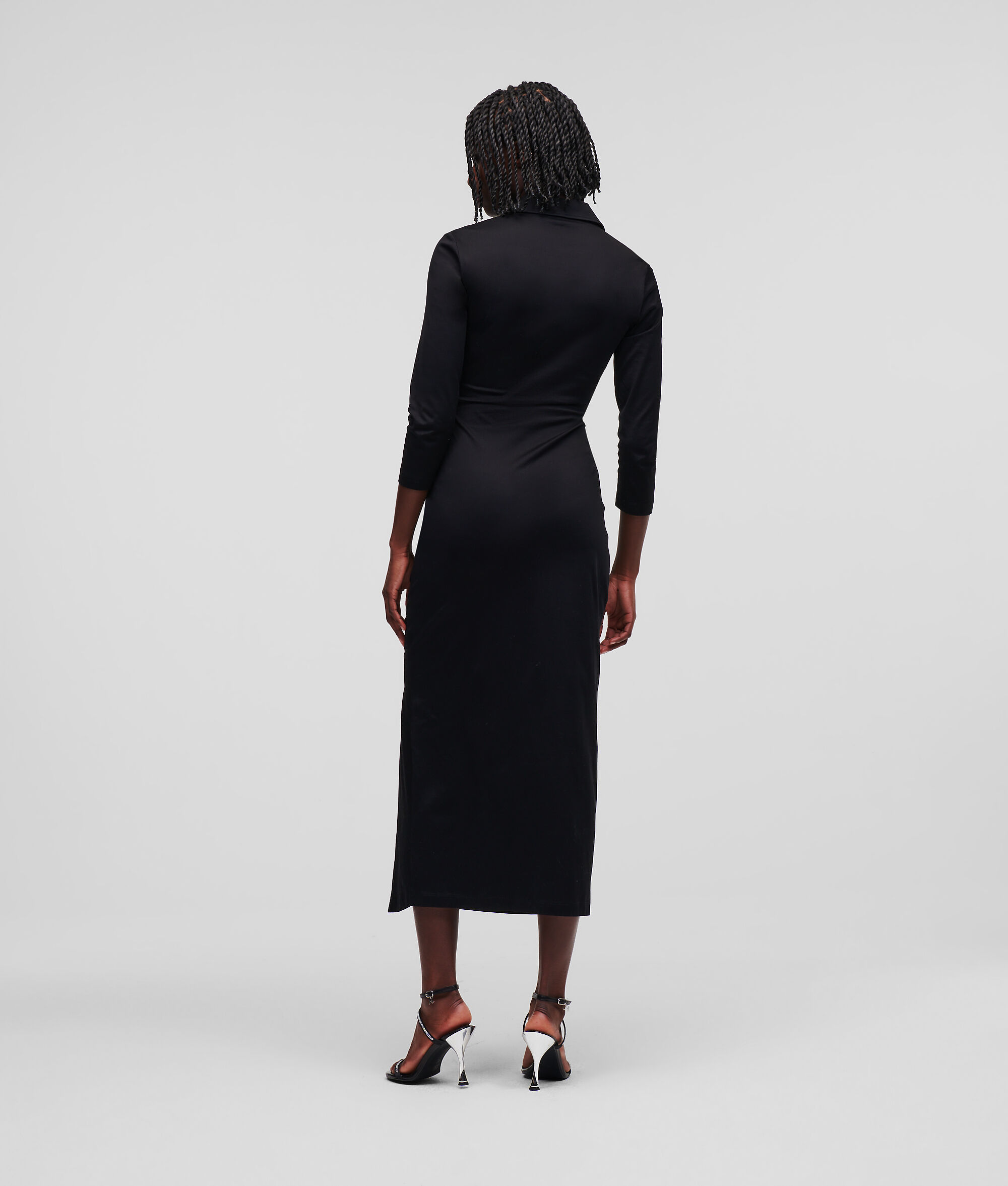 ROBE CHEMISE MAXI EN JERSEY