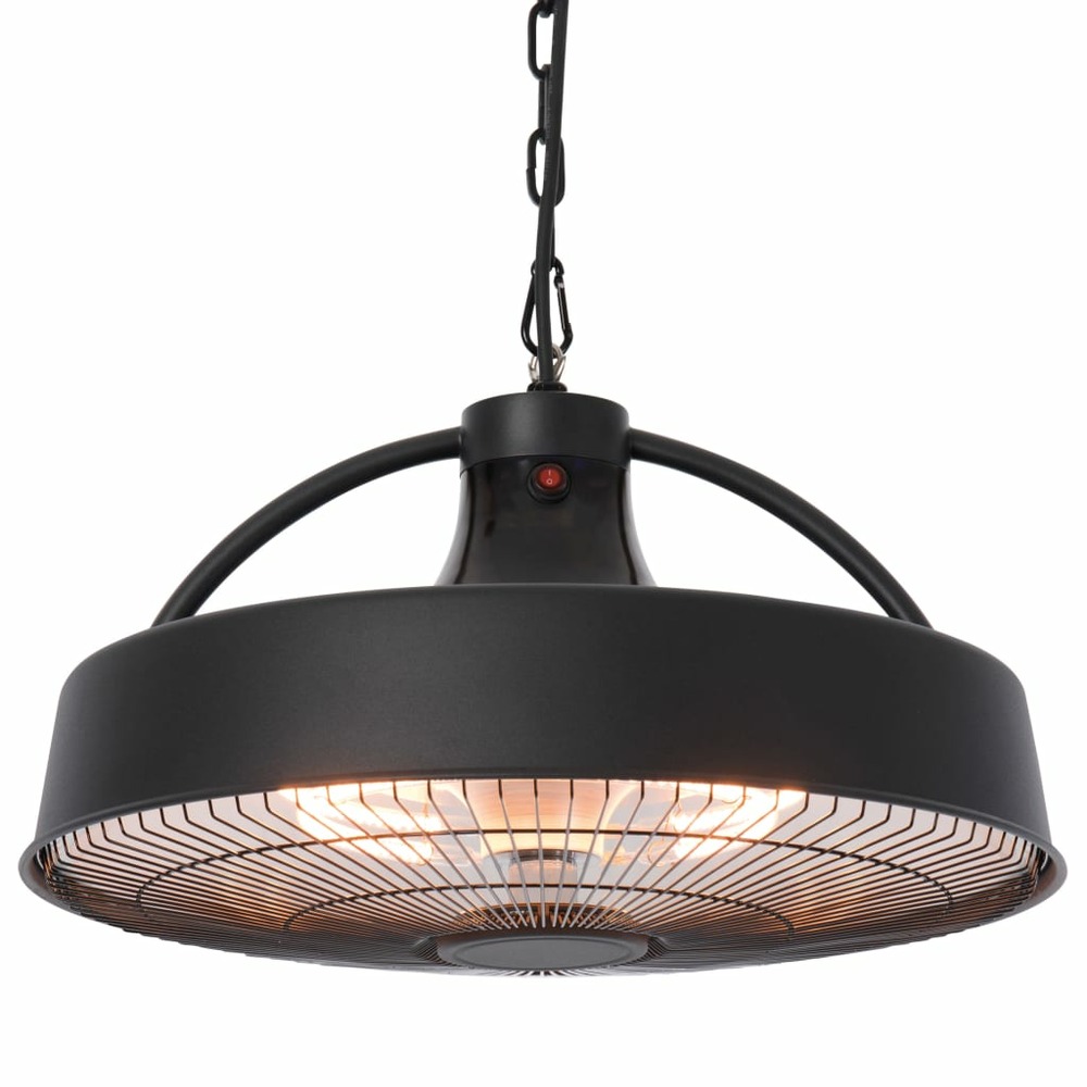 Chauffage suspendu retro 2100 w halogène noir rsh17