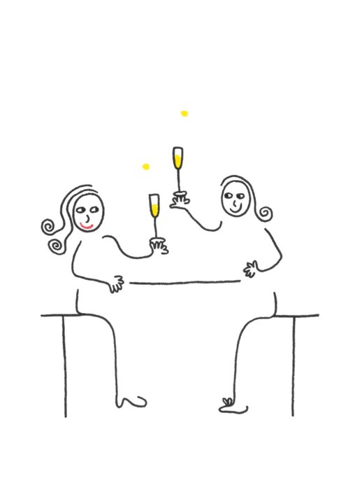 Eva Gans | Vriendschapskaart | Champagne