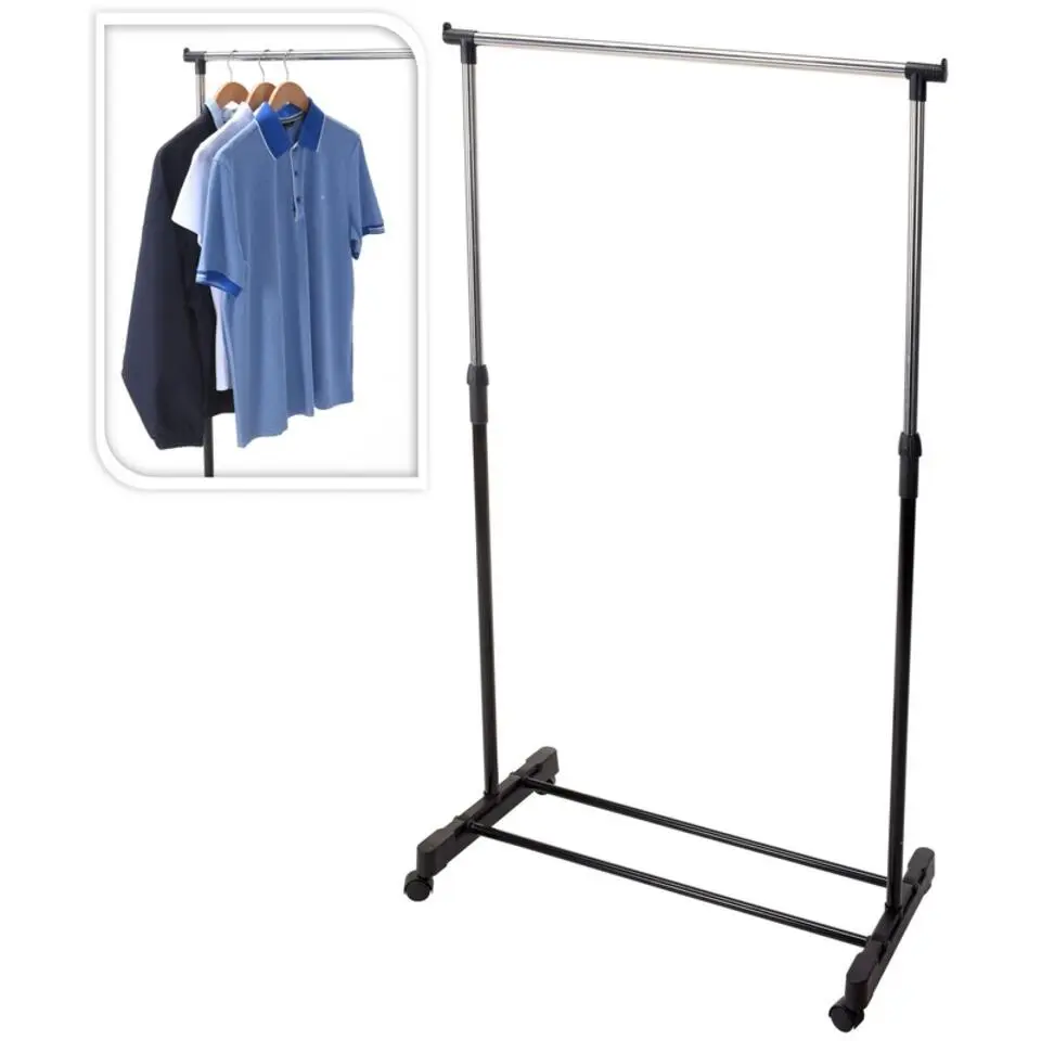Kledingrek - verrijdbaar - 160 cm - metaal