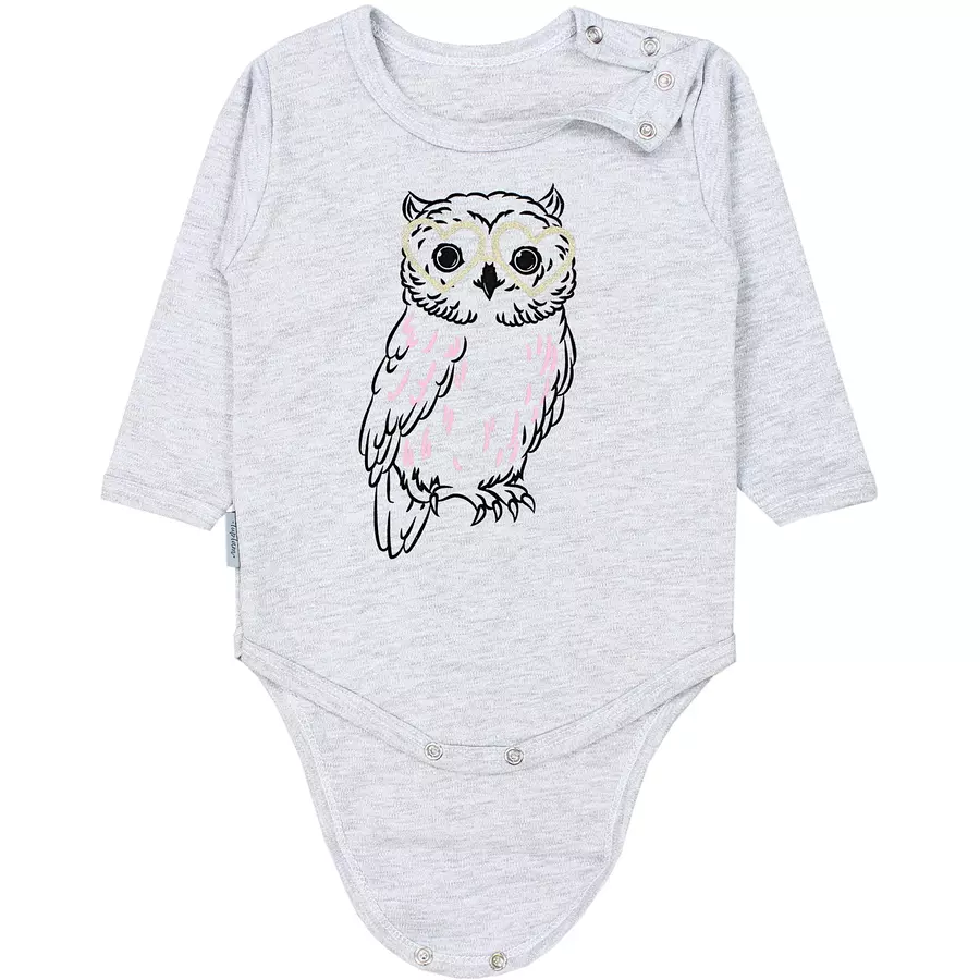 TupTam Mädchen Baby Body Langarm Unifarben 5er Pack graurosa