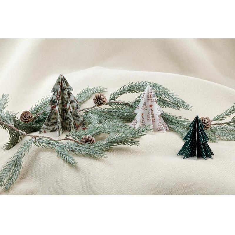 PAPIERS IMPRIMÉS, Bloc de 20 feuilles à motifs 160g/m2 au format A4 (21x29,7cm) + 1 idée créative - Noël cosy - Multicolore